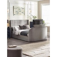 Julian Bowen Clara Side Lift Ottoman Storage Tv Bed - Fits Up To 43 Inch Tv - Light Grey - King