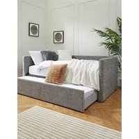 Very Home Newport Day Bed With Trundle With Mattress Options (Buy & Save!) - Fsc Certified - Bed With Fold-Away Trundle And 2 Microquilt Mattresses