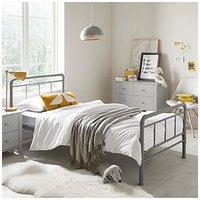 Very Home Freddie Children'S Metal Single Bed Frame With Mattress Options (Buy & Save!) - Grey - Bed Frame Only