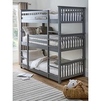 Very Home Novara White Triple Bunk Bed With Mattress Options (Buy & Save!) - Grey - Fsc&Reg; Certified - Bed Frame Only