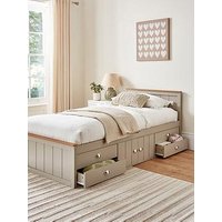 Very Home Atlanta Kids Single Bed With Drawer And Cupboard Storage Plus Mattress Options (Buy & Save!)