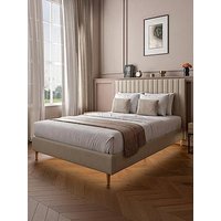 Xr Living Maisie Velvet Bed Frame With Under Frame Led Lights