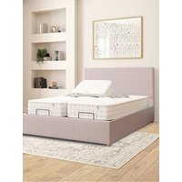 Aspire Garland Grey Linen Adjustable Bed And Mattress