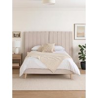 Aspire Solara Linen Bed- Off White  - Double