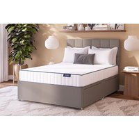 Coolflex� Essentials Pocket Mattress + Premium Divan Bed, Silver, No Drawer, Double