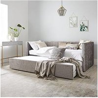 Very Home Connie Crushed Velvet Day Bed With Low Level Trundle And Mattress Options (Buy And Save!)- Fsc&Reg; Certified