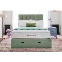 Sleepeezee Graphite Echo 2300 Memory Hybrid Mattress + Premium Divan Bed, Teal, 4 Drawer, Single