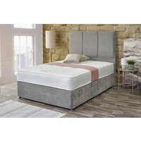 Shire Bed Company Memory Deluxe 1000 Mattress + Premium Divan Bed, Marine, No Drawer, Double