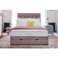 Sleepeezee Cool Refresh 1600 Memory Hybrid Mattress + Premium Divan Bed, Silver, No Drawer, Small Double