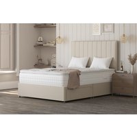 Spring King� Sanctuary Spa 2000 Pillow Top Mattress + Premium Divan Bed, Cream, 4 Drawer, Single