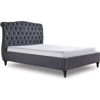 Athens Upholstered Bed, Light Grey, Single