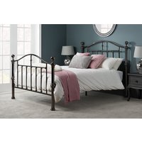 Victoria Black Nickel Bed, Double