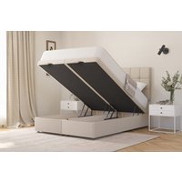 Zante Ortho Traditionally Sprung Mattress + Ottoman Divan Bed, Silver, End Ottoman, King Size