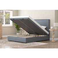 Value Eco Foam Mattress + Ottoman Divan Bed, Teal, End Ottoman, Small Double
