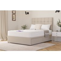 Zante Ortho Traditionally Sprung Mattress + Premium Divan Bed, Marine, No Drawer, Double